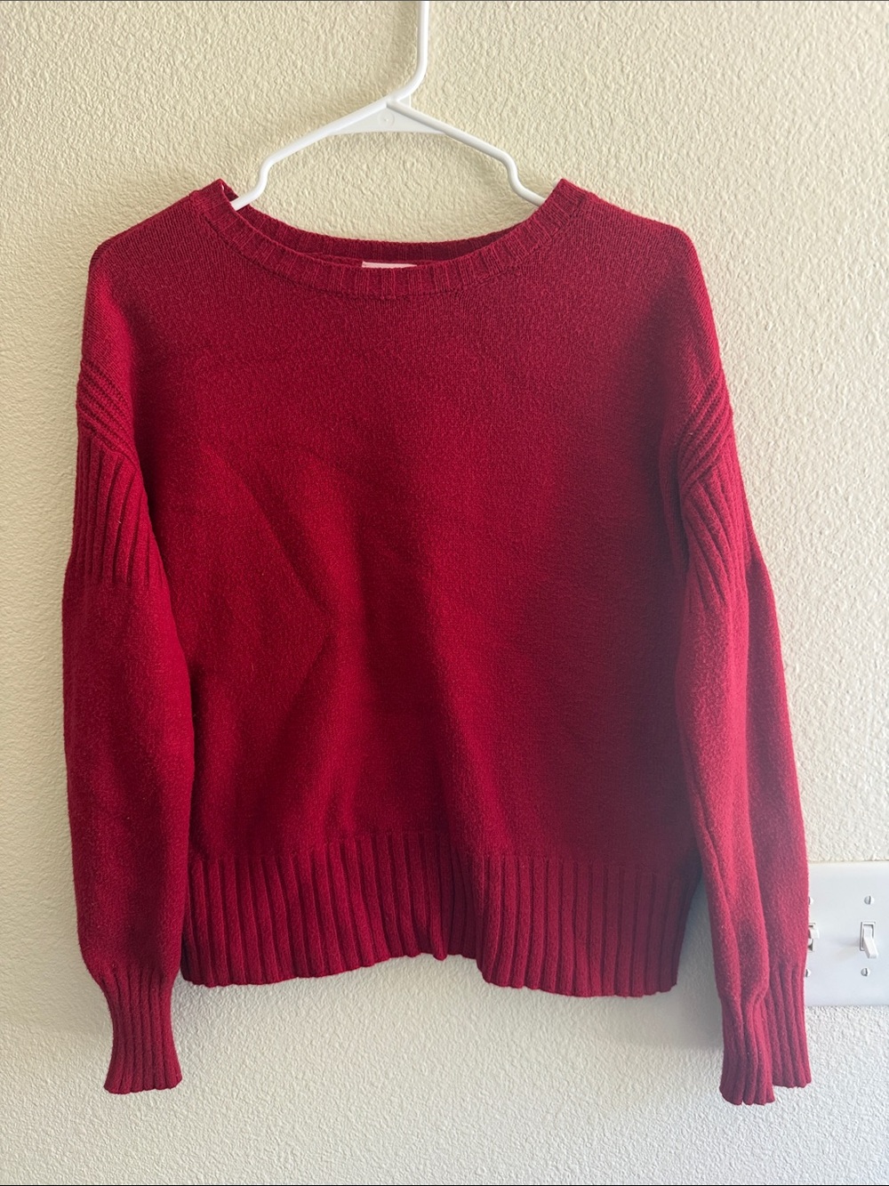 Cyrus Deep Red Crewneck Sweater